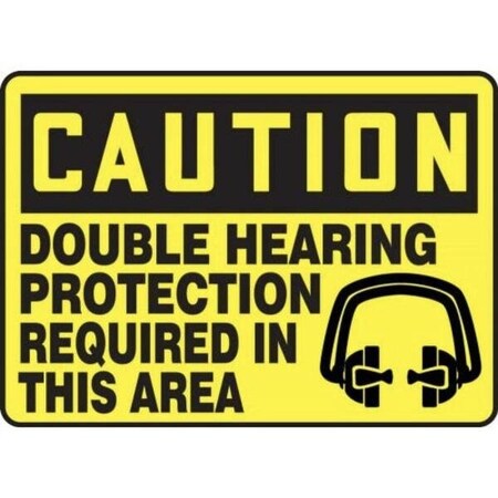 Accuform OSHA CAUTION SAFETY SIGN DOUBLE MPPE446XT MPPE446XT